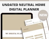 Undated Portrait Neutral Home Life Digital Planner (Sunday/Monday Start) | GoodNotes App