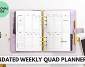 Personal Wide Size Ring Bound - Weekly Quad Planner