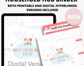 Digital + Printable Household Hub Binder | Printable, GoodNotes, Noteshelf App