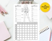 Printable A6 Size Health Tracker | Instant Download