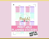 Item #0200 PRINTABLE Daily Spending Tracker Stickers (perfect for erin condren planners)