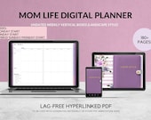 Undated Mom Life Digital Planner - Weekly Vertical Box Layout (Sunday/Monday Start) | GoodNotes App, Noteshelf