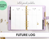 Personal Wide Size Ring Bound - Bujo Style Future Log Pages