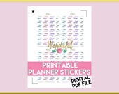 Item #0060 PRINTABLE Fitness Weights Stickers (perfect for planners)