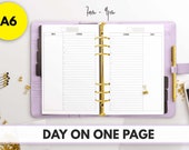 A6 Size Ring Bound - Day On One Page Schedule (Fits EC STICKERS)