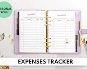 PERSONAL WIDE Size Ring Bound -  Expenses Tracker 1 Per Page