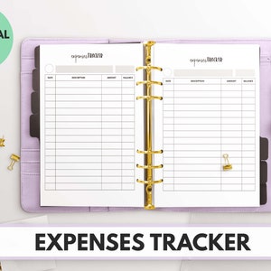 PERSONAL WIDE Size Ring Bound - Suivi des dépenses 1 par page