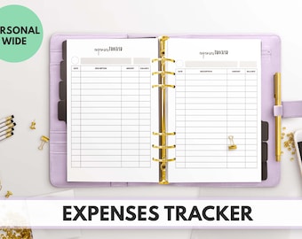 PERSONAL WIDE Size Ring Bound -  Expenses Tracker 1 Per Page