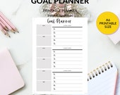 Printable A6 Size Goal Planner | Instant Download