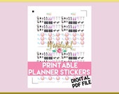 Item #0041 PRINTABLE 52 Beauty/Cosmetics Stickers Set (perfect for planners)