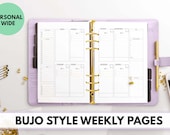 Personal Wide Size Ring Bound - Bujo Style Week on Two Pages