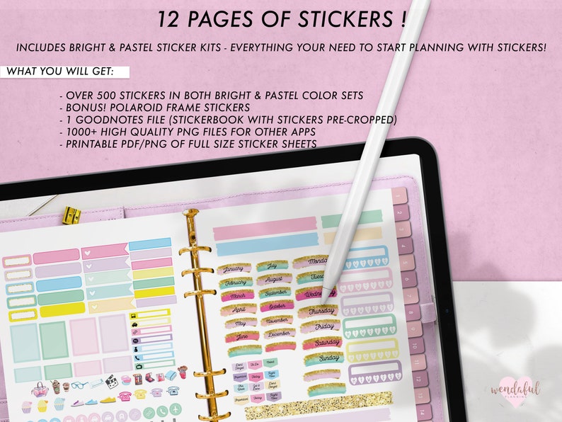 Digital Sticker Book & Planner Stickers for Goodnotes - Etsy