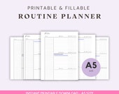A5 Size Ring Bound -  Fillable Routine Planner Printable