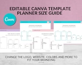 Editable Planner Size Guide - Canva Template