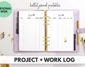 Personal Wide Size Ring Bound - Bujo Style Project + Work Log Pages