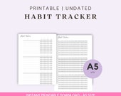 A5 Size Ring Bound -  Habit Tracker on Two Pages Printable