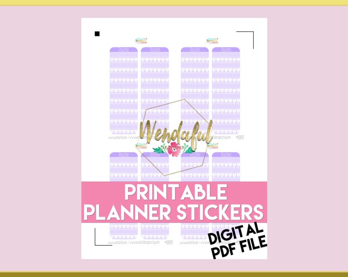 Item #0009 PRINTABLE DIY Routine/Habit Weekly Tracker Stickers (perfect for erin condren planners)