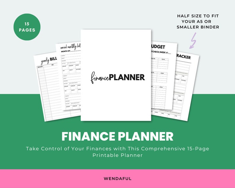 Half Letter Size Finance Bundle image 1