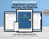 Digital + Printable Health and Fitness Binder | GoodNotes, Noteshelf App