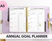 A5 Size Ring Bound -  Annual Goal Planner