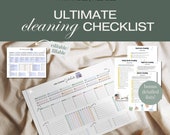 Editable/Fillable Cleaning Checklists - Blank/Pre-Filled can be Edited