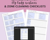 Editable Monthly FLYLADY Routines & Cleaning Checklists Worksheet - Pre-Filled can be Edited