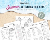 Summer Activities for Kids Printable Pack | 20+ Pages | Reading Trackers, Scavenger Hunts, Bucket Lists, Coloring Pages, Bingo & More