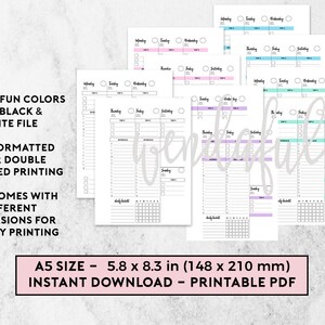 A5 Size Ring Bound - Productive Scheduled Week on Two Pages Planner - Etsy