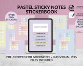 Digital Pastel Sticky Notes Planner Stickers for GoodNotes