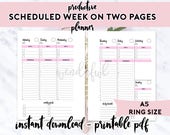 A5 Size Ring Bound - Productive Scheduled Week on Two Pages Planner