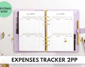 PERSONAL WIDE Size Ring Bound -  Expenses Tracker 2 Per Page