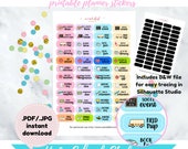 Printable Kids School Stickers (perfect for planners)