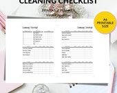 Printable A6 Size Cleaning Checklist | Instant Download