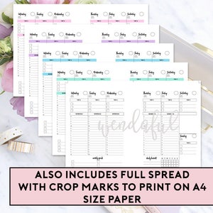 A5 Size Ring Bound - Productive Scheduled Week on Two Pages Planner - Etsy