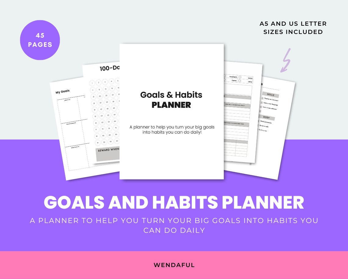 Printable Goals and Habits Planner