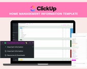 ClickUp Home Management Information System Template