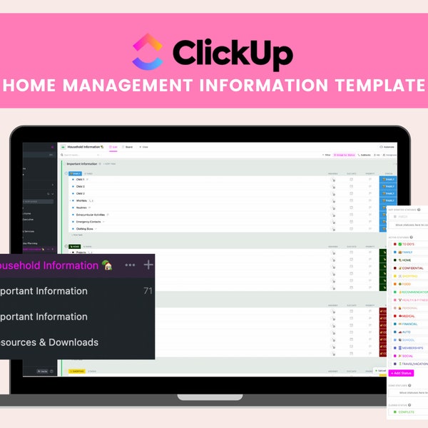 Home Management Etsy