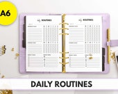 A6 Size Ring Bound -  Daily Routines Planner