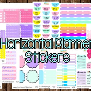 Item 0257 PRINTABLE Horizontal Pastel Heart Checklist with Dashed Lines Box Stickers for Erin Condren Planners image 4