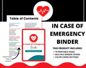 Editable/Fillable In Case of Emergency Binder