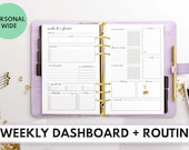 PERSONAL WIDE Size Ring Bound -  Weekly Dashboard + Routine Planner