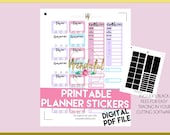 PRINTABLE Blogger/Social Media Planner Labels & Trackers Stickers (perfect for erin condren vertical planners)