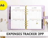 A6 Size Ring Bound -  Expenses Tracker 2 Per Page
