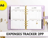 A6 Size Ring Bound -  Expenses Tracker 2 Per Page