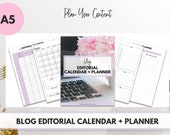 A5 Size - Blog Editorial Calendar + Planner (60+ PAGES!)