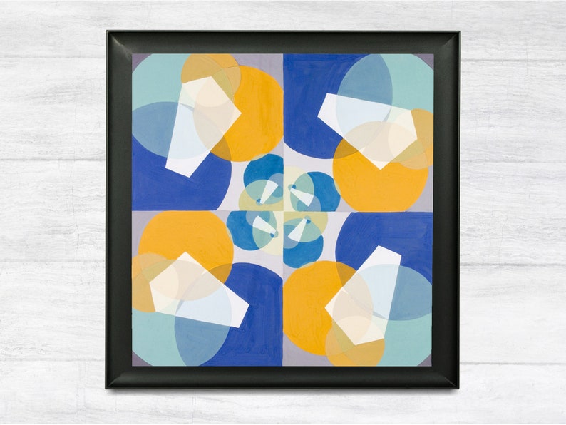 Blue Abstract Digital Downloadable Print