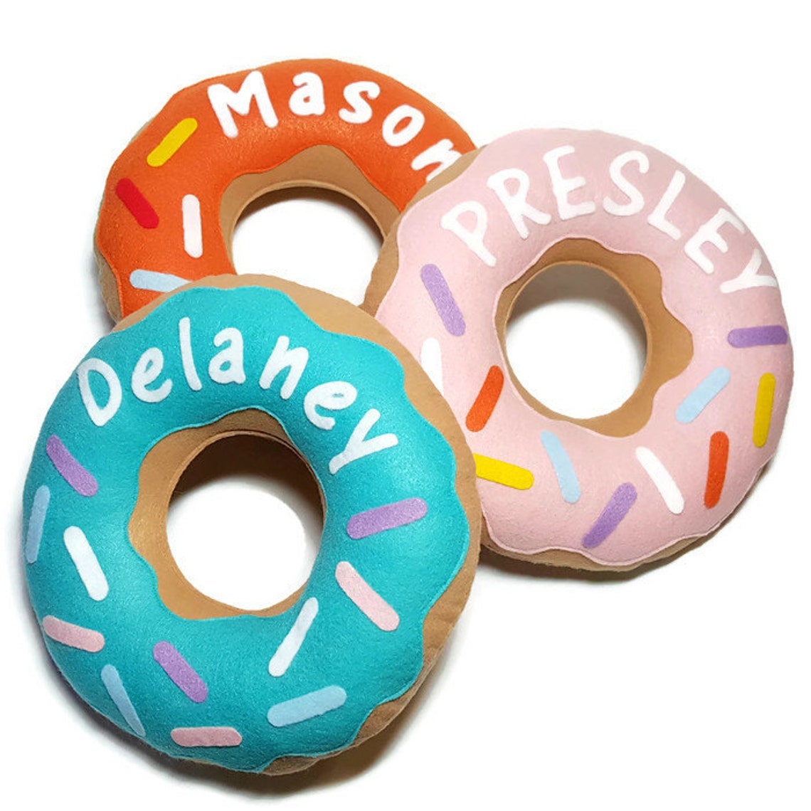 Personalized Felt Donut Pillow your choice of colors & Etsy