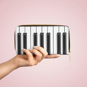 Piano keys Zipper Wallet
