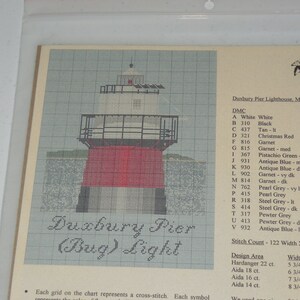 Massachusetts&#39; Duxbury Pier &quot;Bug&quot; Light Cross Stitch Kit