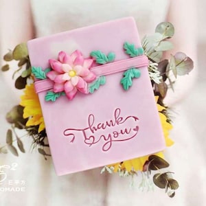 Gift Box Shape Silicone Soap Mold with 9 Cavities, Designed for Handmade Gift Box Soaps, Featuring a 9-Bar Tray
